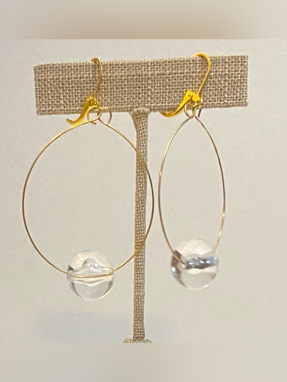 Stylish large hoop earrings